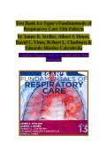 Test Bank for Egan&rsquo;s Fundamentals of Respiratory Care 13th Edition &ndash; Complete Chapters 1&ndash;21&comma; A&plus; Q&As with Rationales&comma; Exam Prep&comma; Nursing Resource