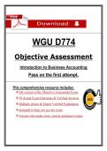 WGU D774 Business Accounting Study Guide &lpar;2026&sol;2027&rpar; &vert; Objective Assessment Prep