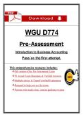 &lpar;Objective & Pre-Assessment&rpar; WGU D774 Business Accounting &vert; Complete Package Bundle &lpar;PDF&rpar;