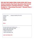 BTM 200 TEST BANK FINAL EXAM 2026-2027 Exam   Actual Complete Real Exam Questions And Correct  Detailed Answers &lpar;Verified Answers&rpar; &vert; Already  Graded A&plus; &vert; Guaranteed Success&excl;&excl; &vert; Newest Exam &vert;  Just Real Exam