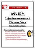 WGU D774 Business Accounting OA Practice Exams &vert; 2 Versions Study Guide