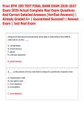 BTM 200 TEST FINAL BANK EXAM 2026-2027  Exam 2026 Actual Complete Real Exam Questions  And Correct Detailed Answers &lpar;Verified Answers&rpar; &vert;  Already Graded A&plus; &vert; Guaranteed Success&excl;&excl; &vert; Newest  Exam &vert; Just Real Exam 
