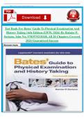 Test Bank for Bates&rsquo; Guide to Physical Examination and History Taking&comma; 14th Edition &lpar;2026&rpar; by Rainier P&period; Soriano &vert; ISBN 9781975218348 &vert; All 20 Chapters