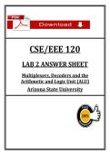 CSE&sol;EEE 120 Lab 2 &ndash; Multiplexers&comma; Decoders & ALU &vert; Digital Logic Lab Guide