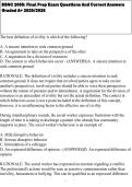 BSNC 2055&colon; Final Prep Exam Questions And Correct Answers Graded A&plus; 2025&sol;2026 