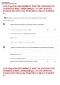 WGU D431 PRE-ASSESSMENT&colon; DIGITAL FORENSICS IN CYBERSECURITY &lpar;DQO1&rpar; &lpar;PDQO&rpar; LATEST UPDATED EXAM QUESTIONS AND ANSWERS ALREADY GRADED A&plus;&Tab;