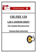 CSE&sol;EEE 120 Lab 4 &ndash; Complete Microprocessor Design &vert; Digital Systems Lab Guide