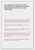 AQA CHEMISTRY PAPER 1 EXAM WITH  QUESTIONS AND ANSWERS&vert;&vert; GUARANTEED  PASS&vert;&vert; ALREADY GRADED A&plus;&vert;&vert; LATEST  VERSION 2026