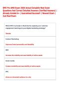 DMI Pro AMA Exam 2026 Actual Complete Real Exam  Questions And Correct Detailed Answers &lpar;Verified Answers&rpar; &vert;  Already Graded A&plus; &vert; Guaranteed Success&excl;&excl; &vert; Newest Exam &vert;  Just Real Exam  