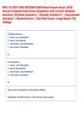 DMI 10 TEST ONE REVIEW EXAM Most Recent Exam 2026  Actual Complete Real Exam Questions And Correct Detailed  Answers &lpar;Verified Answers&rpar; &vert; Already Graded A&plus; &vert; Guaranteed  Success&excl;&excl; &vert; Newest Exam &vert; Just Real Exam Long Beach City  College 