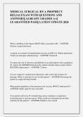 MEDICAL SURGICAL RN A PROPHECY  RELIAS EXAM WITH QUESTIONS AND  ANSWERS&vert;&vert; ALREADY GRADED A&plus;&vert;&vert;  GUARANTEED PASS&vert;&vert; LATEST UPDATE 2026