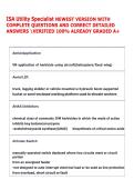 ISA Utility Specialist NEWEST VERSION WITH  COMPLETE QUESTIONS AND CORRECT DETAILED  ANSWERS VERIFIED 100&percnt; ALREADY GRADED A&plus;