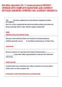ISA Utility Specialist &lpar;Ch&period; 7&colon; Communications&rpar; NEWEST  VERSION WITH COMPLETE QUESTIONS AND CORRECT  DETAILED ANSWERS VERIFIED 100&percnt; ALREADY GRADED A&plus; 