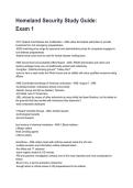 Homeland Security Study Guide&colon; Exam 1 NEWEST 2026&sol;2027 ACTUAL EXAM COMPLETE QUESTIONS AND CORRECT DETAILED ANSWERS &lpar;VERIFIED ANSWERS&rpar; &vert;ALREADY GRADED A&plus;&vert;&vert;BRAND NEW&excl;&excl;
