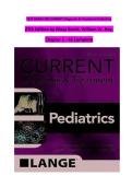 Current Diagnosis & Treatment&colon; Pediatrics &ndash; Test Bank&comma; 27th Edition by Maya Bunik & William W&period; Hay&comma; Complete Chapters 1&ndash;46