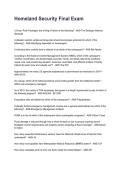 Homeland Security Final Exam NEWEST 2026&sol;2027 ACTUAL EXAM COMPLETE QUESTIONS AND CORRECT DETAILED ANSWERS &lpar;VERIFIED ANSWERS&rpar; &vert;ALREADY GRADED A&plus;&vert;&vert;BRAND NEW&excl;&excl;