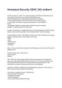 Homeland Security CEHC 343 midterm NEWEST 2026&sol;2027 ACTUAL EXAM COMPLETE QUESTIONS AND CORRECT DETAILED ANSWERS &lpar;VERIFIED ANSWERS&rpar; &vert;ALREADY GRADED A&plus;&vert;&vert;BRAND NEW&excl;&excl;