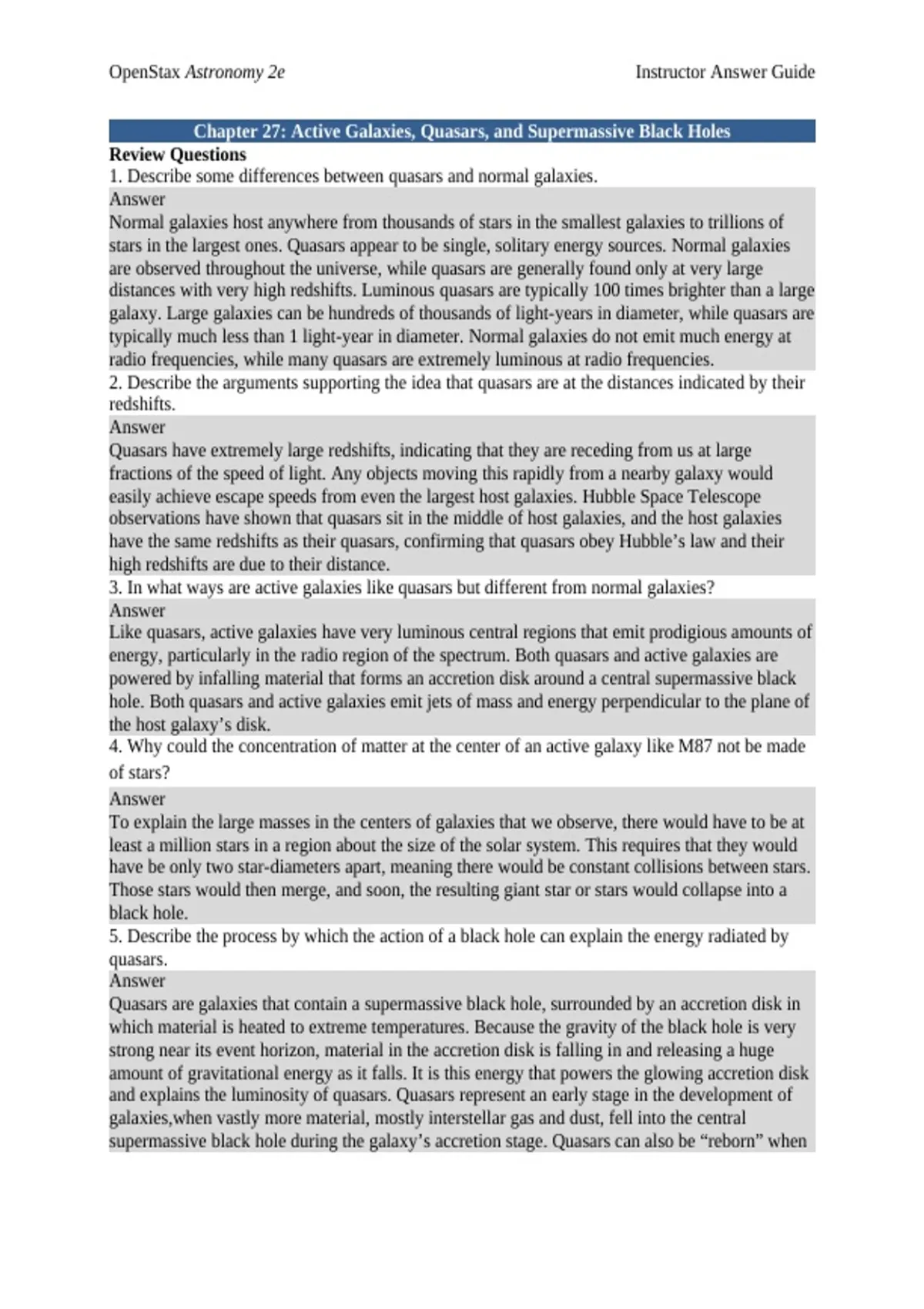 Astronomy 2nd Edition Chapter 27 Solution Manual 2025/ 2026 Complete ...