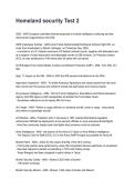 Homeland security Test 2 NEWEST 2026&sol;2027 ACTUAL EXAM COMPLETE QUESTIONS AND CORRECT DETAILED ANSWERS &lpar;VERIFIED ANSWERS&rpar; &vert;ALREADY GRADED A&plus;&vert;&vert;BRAND NEW&excl;&excl;