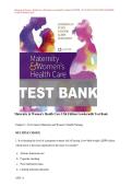 Maternity & Women&rsquo;s Health Care &ndash; Test Bank&comma; 12th Edition by Lowdermilk&comma; Chapters 1&ndash;36&comma; Well-Explained Answers&comma; Latest 2022 Update