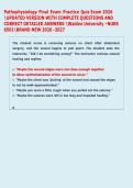Pathophysiology Final Exam Practice Quiz Exam 2026  UPDATED VERSION WITH COMPLETE QUESTIONS AND  CORRECT DETAILED ANSWERS Walden University &ndash;NURS  6501BRAND NEW 2026 -2027 