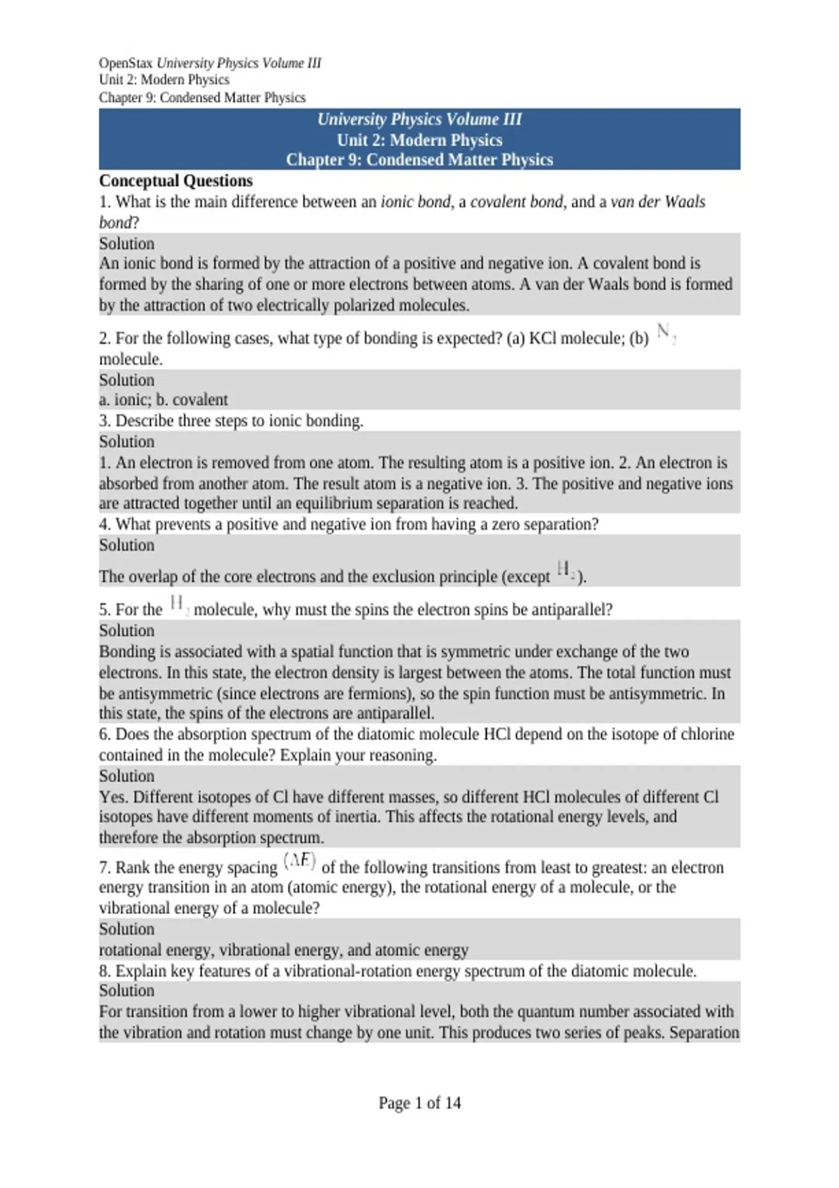University Physics Volume 3 Chapter 9 Solution Manual 2025/ 2026 ...