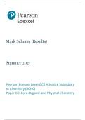 Edexcel AS Level Chemistry Paper 2 &lpar;8CH0&sol;02&rpar; 2025 &ndash; Examiner Mark Scheme &lpar;June Exam&rpar;