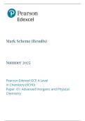 Edexcel A Level Chemistry Paper 1 &lpar;9CH0&sol;01&rpar; 2025 &ndash; Examiner Mark Scheme &lpar;June Exam&rpar;
