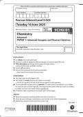 Edexcel A Level Chemistry Paper 1 &lpar;9CH0&sol;01&rpar; 2025 &ndash; Full Question Paper &lpar;June Exam&rpar;