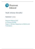 Edexcel A Level Chinese Paper 2 &lpar;9CN0&sol;02&rpar; 2025 &ndash; Examiner Mark Scheme &lpar;June Exam&rpar;