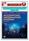 Test Bank for Accounting Information Systems &lpar;16th Edition&rpar;&vert;&vert; by Marshall B&period; Romney & Paul J&period; Steinbart&comma;&vert;&vert; Chapters 1&ndash;24&vert;&vert;Complete A&plus; Guide&vert;&vert;100&percnt; Verified solutions&period;
