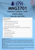 MNG3701 Assignment 2 &lpar;ANSWERS&rpar; Semester 1 2026 - DISTINCTION GUARANTEED