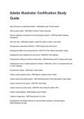 Adobe Illustrator Certification Study Guide NEWEST 2026&sol;2027 ACTUAL EXAM COMPLETE QUESTIONS AND CORRECT DETAILED ANSWERS &lpar;VERIFIED ANSWERS&rpar; &vert;ALREADY GRADED A&plus;&vert;&vert;BRAND NEW&excl;&excl;