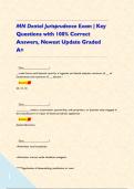 MN Dental Jurisprudence Exam &vert; Key Questions with 100&percnt; Correct Answers&comma; Newest Update Graded A&plus;      