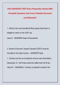 VITA ADVANCED TEST Exam Preparation Newest With  Complete Questions And Correct Detailed Answers&vert;  Just Released&excl;&excl;