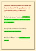 Connecticut Boating License 2026-2027 Newest Exam  Preparation Newest With Complete Questions And  Correct Detailed Answers&vert; Just Released&excl;&excl;