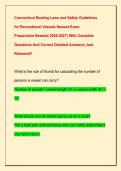 Connecticut Boating Laws and Safety Guidelines  for Recreational Vessels Newest Exam  Preparation Newest&lpar; 2026-2027&rpar; With Complete  Questions And Correct Detailed Answers&vert; Just  Released&excl;&excl;