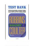 Test Bank for Principle of Management 14th Edition by Stephen P Robbins and Coulter All Chapters 1-18 Covered