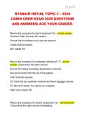 RYANAIR INITIAL TOPIC 3 &ndash; 2026  CABIN CREW EXAM 2026 QUESTIONS  AND ANSWERS&vert; ACE YOUR GRADES&period;