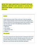 BATES TEST BANK QUESTIONS & ACCURATE DETAILED  ANSWERS VERIFIED 100&percnt; GRADED A&plus;ACTUAL TEST  BANK EXAM NR509 Chamberlain University Illinois 