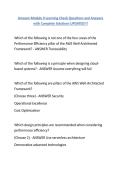 Amazon Module 9 Learning Check Questions and Answers with Complete Solutions UPDATED&excl;&excl;&excl;&period;