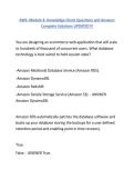 AWS- Module 8- Knowledge Check Questions and Answers Complete Solutions UPDATED&excl;&excl;&excl;&period;