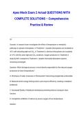 Apex Mock Exam 2 Actual QUESTIONS WITH COMPLETE SOLUTIONS &ndash; Comprehensive Practice & Review