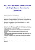 APEX - Mock Exam 5 Actual REVIEW &ndash; Questions with Complete Solutions &vert; Comprehensive Practice Guide