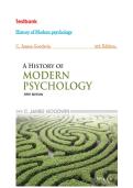 Test Bank for History Of Modern Psychology &lpar;5th Edition&comma; by C&period; James Goodwin&rpar; Chapter 1 to 15