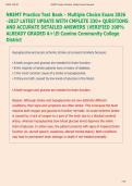 NREMT Practice Test Bank - Multiple Choice Exam 2026 -2027 LATEST UPDATE WITH CMPLETE 330&plus; QUESTIONS  AND ACCURATE DETAILED ANSWERS VERIFIED 100&percnt;  ALREADY GRADED A&plus;El Camino Community College  District 