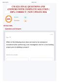 CM 4221 FINAL QUESTIONS AND ANSWERS WITH COMPLETE SOLUTION &vert; 100&percnt; CORRECT &vert; NEW UPDATE 2026