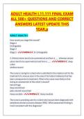 ADULT HEALTH I&comma;11&comma;111 FINAL EXAM  ALL 500&plus; QUESTIONS AND CORRECT  ANSWERS LATEST UPDATE THIS  YEAR&period;p