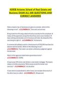 ASREB Arizona School of Real Estate and  Business EXAM ALL 600 QUESTIONS AND  CORRECT ANSWERS