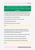 NURS 498 &lpar;EXAM 2&rpar; Questions and  Correct Answers&sol; Latest Update &sol; Already  Graded